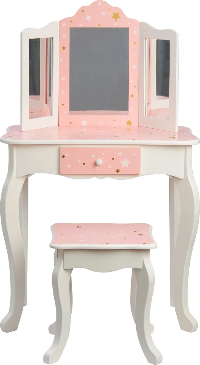Teamson Kids Houten Kaptafel Set - Wit/Goud