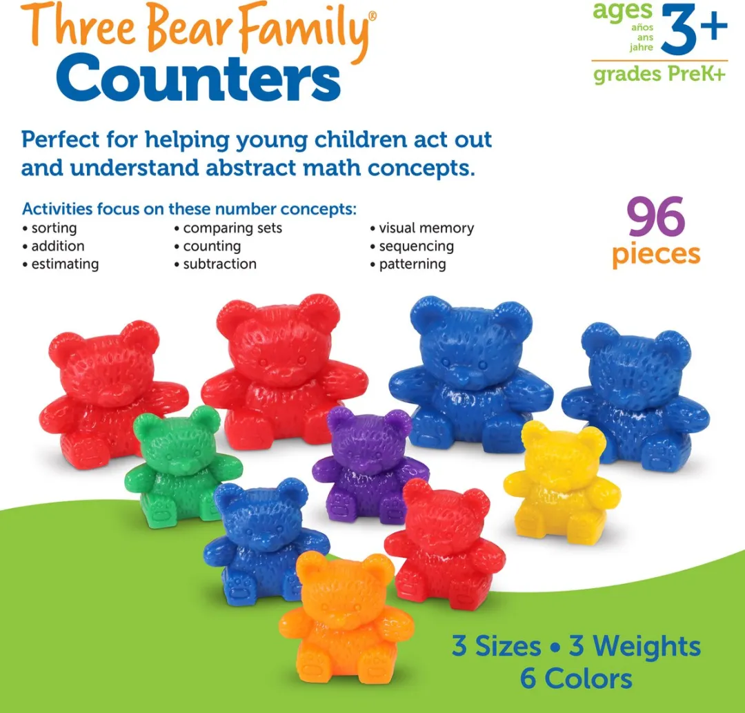 Learning Resources Three Bear Family LER0744 - Meerkleurig