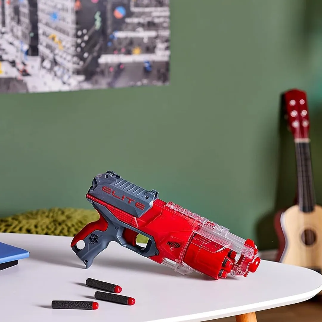 Nerf Elite Disruptor F2694 - Transparant/Rood - afbeelding 6 van 6