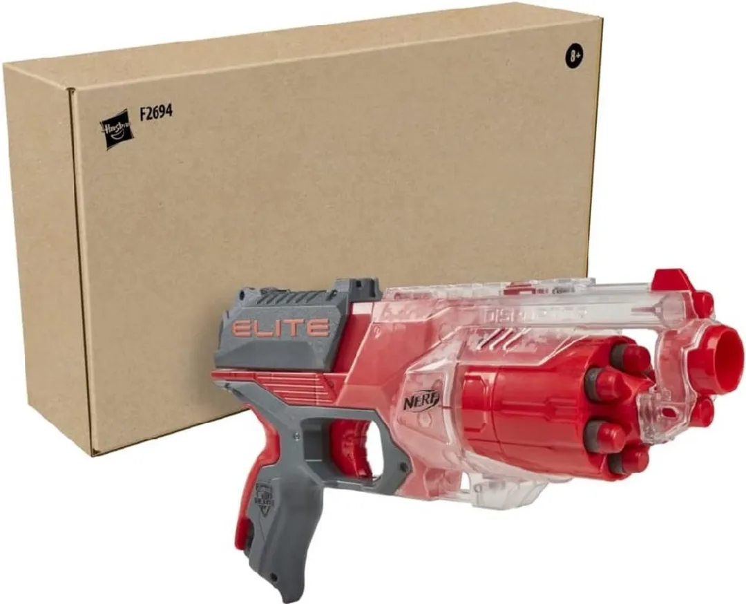 Nerf Elite Disruptor F2694 - Transparant/Rood
