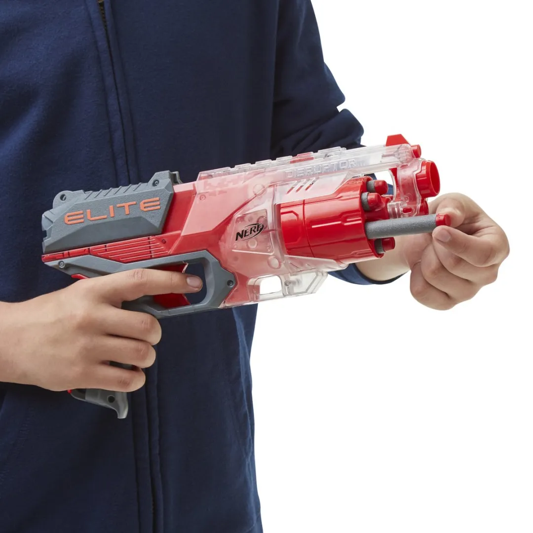 Nerf Elite Disruptor F2694 - Transparant/Rood