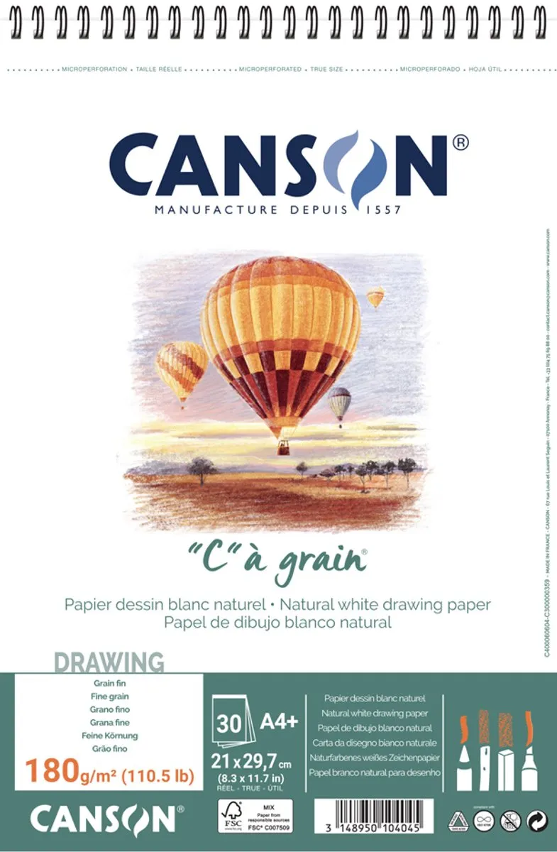 Canson Schetsblok C A4 125 g/m²