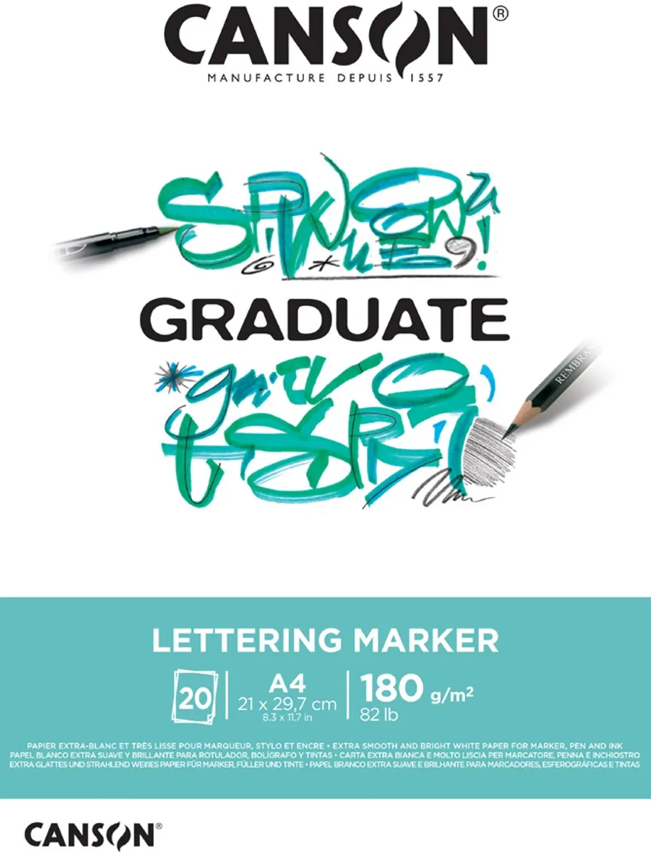 Canson Graduate Lettering Marker Tekenblok A3
