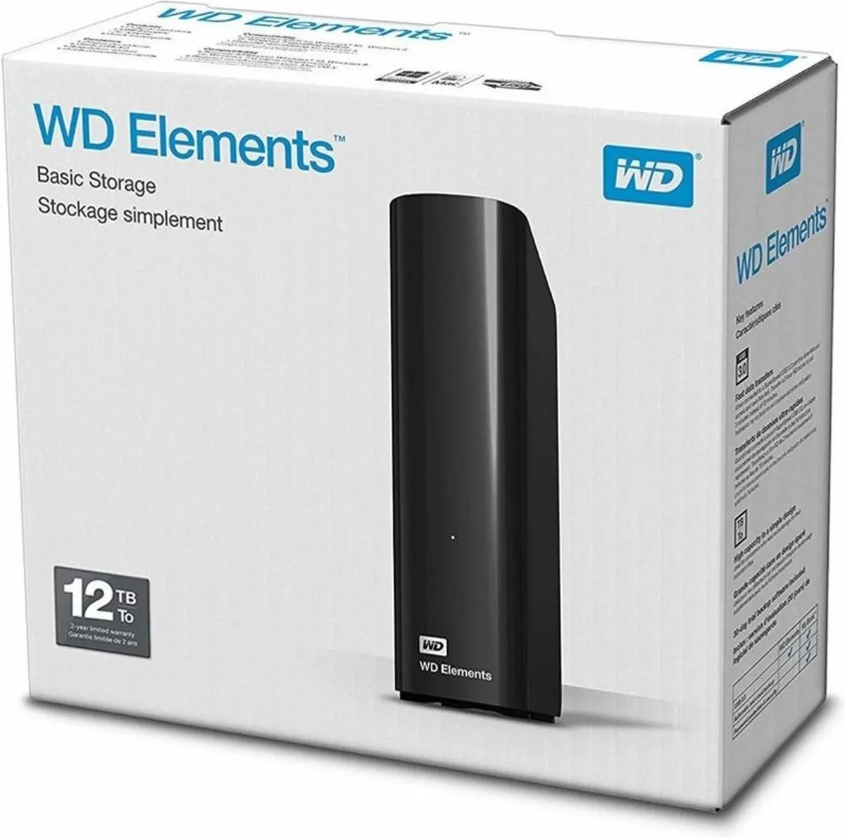 Western Digital Elements Desktop 12TB Externe Harde Schijf - Zwart