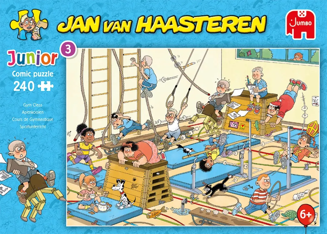 Jan van Haasteren Junior Apenkooien Kinderpuzzel 240 Stuks - Meerkleurig - afbeelding 6 van 6