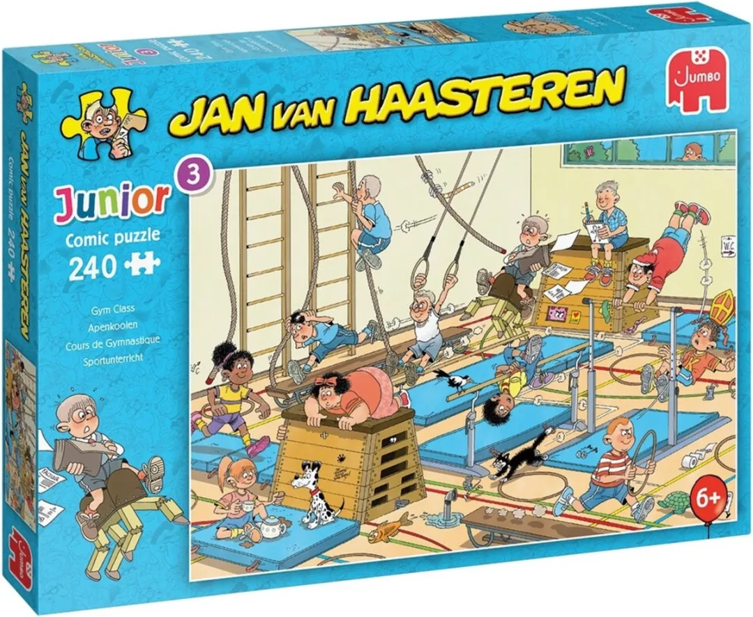 Jan van Haasteren Junior Apenkooien Kinderpuzzel 240 Stuks - Meerkleurig