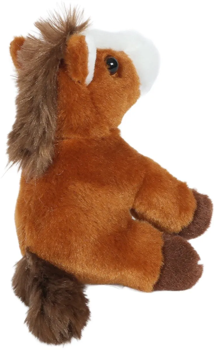 PIA Pluche Paard 12cm - Bruin/Wit