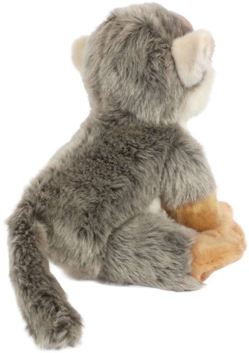 PIA Soft Toys Doodshoofdaapje Pluche - 30 cm - Taupe/Wit/Crème/Oranjebruin