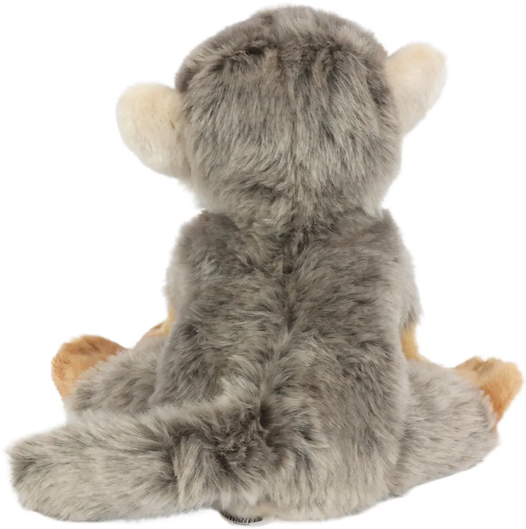 PIA Soft Toys Doodshoofdaapje Pluche - 30 cm - Taupe/Wit/Crème/Oranjebruin