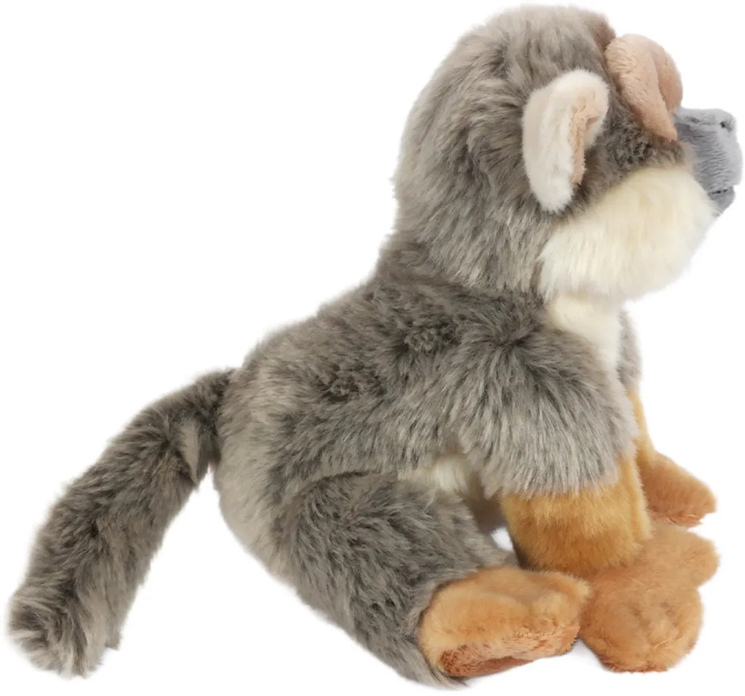 PIA Soft Toys Doodshoofdaapje Pluche - 30 cm - Taupe/Wit/Crème/Oranjebruin