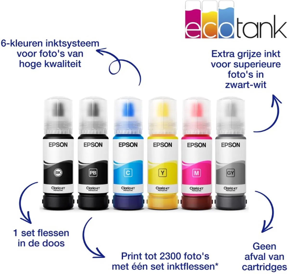 Epson EcoTank ET-8550 A3+ All-in-One Inkttank Printer - 6 Kleuren - Zwart