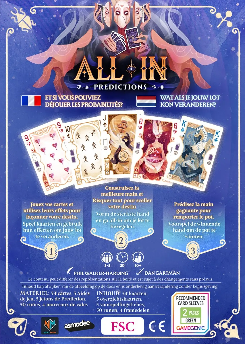 Asmodee All In! Predictions Kaartspel - 2-6 Spelers - Rood
