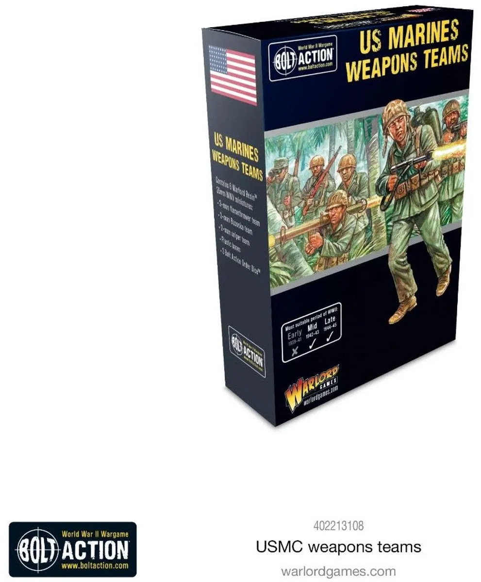 Warlord Games US Marines Weapons Teams Bolt Action