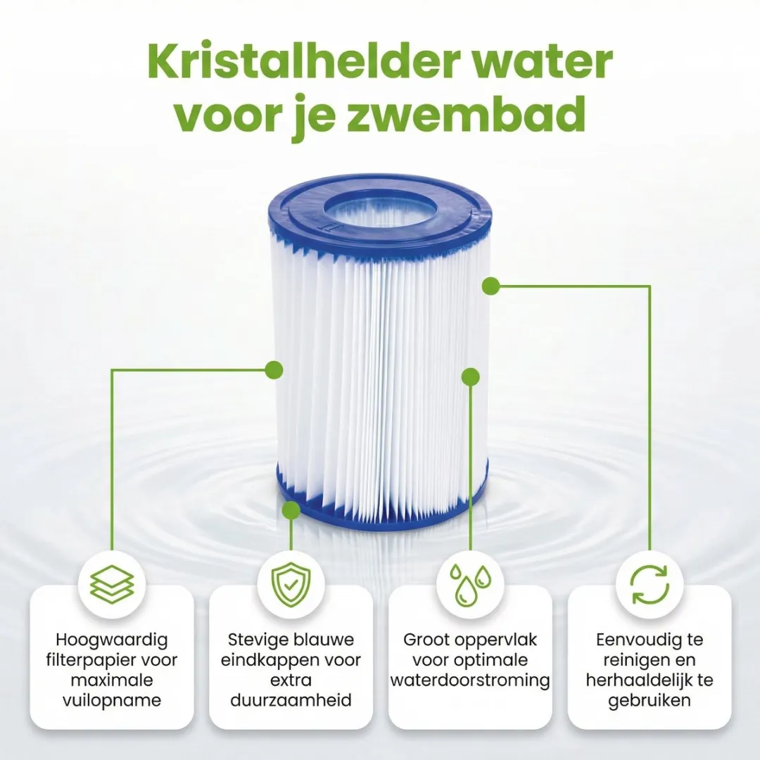 Bestway Flowclear Filterpomp 3028L/h - 12 Stuks - 32mm