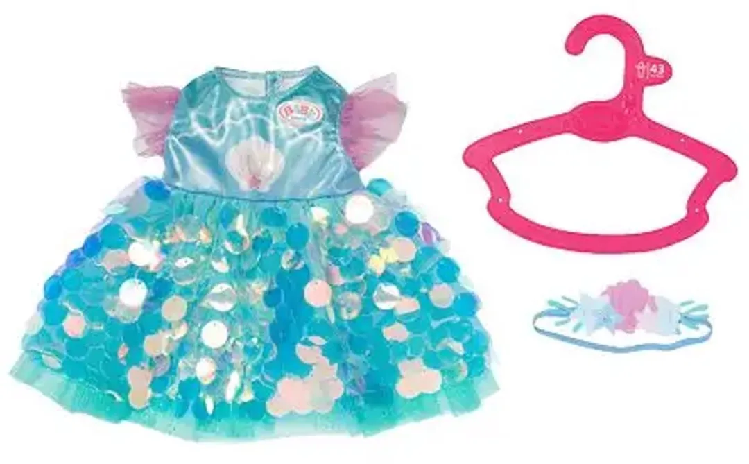 Baby Born Zeemeermin Poppenoutfit 43cm - Meerkleurig - afbeelding 6 van 6