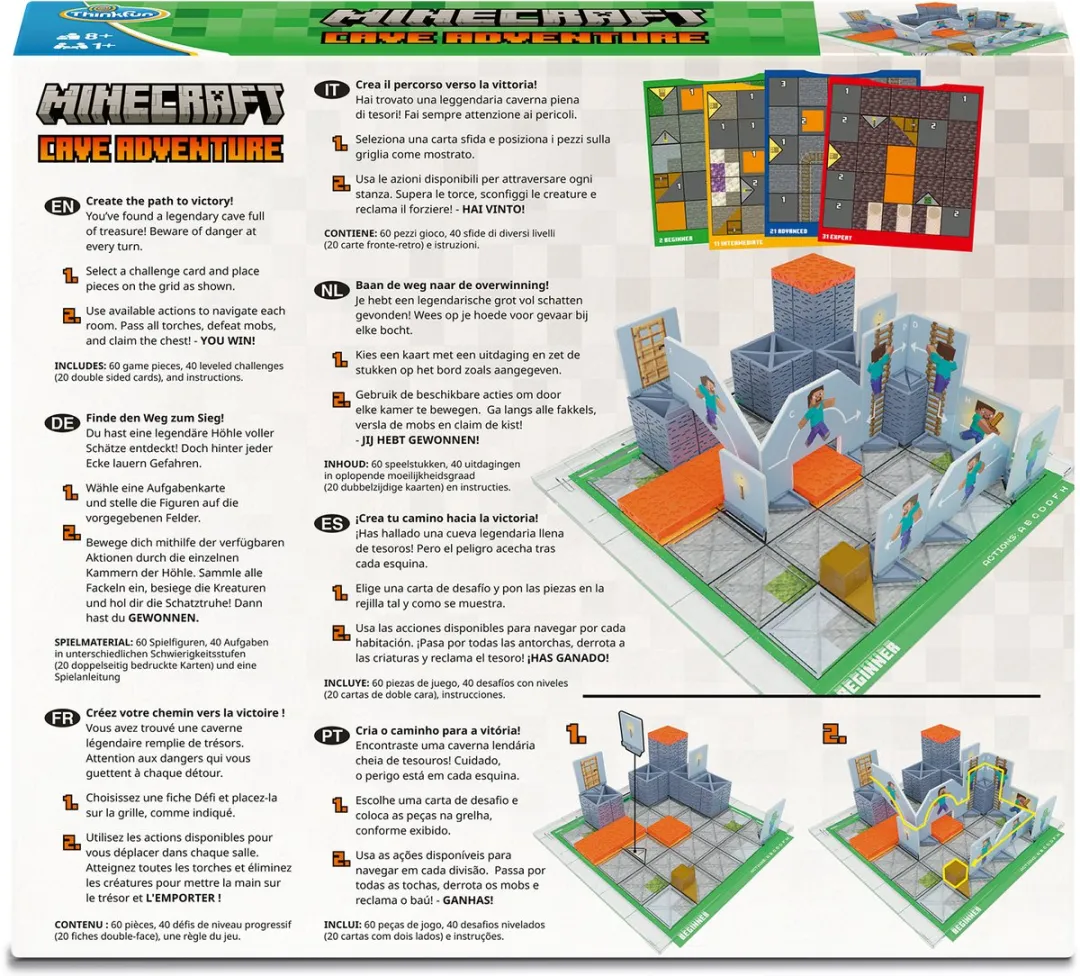 Ravensburger Minecraft Cave Adventure Logicaspel - 2-6 Spelers