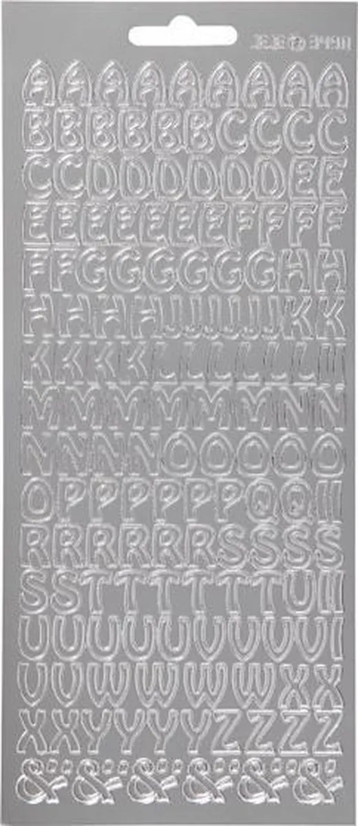 Creativ Company Alfabet Stickers Zilver - 160 Stuks