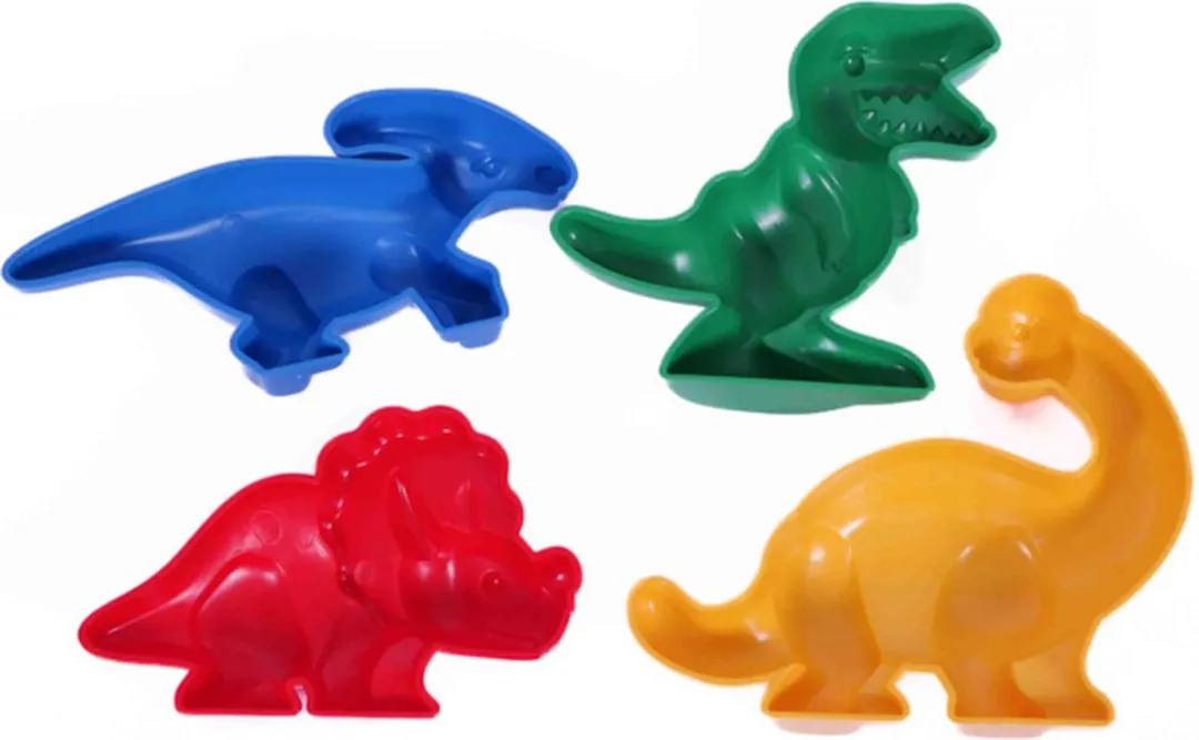 PIA Soft Toys Dinosaurus Zandvormen - 4 Stuks