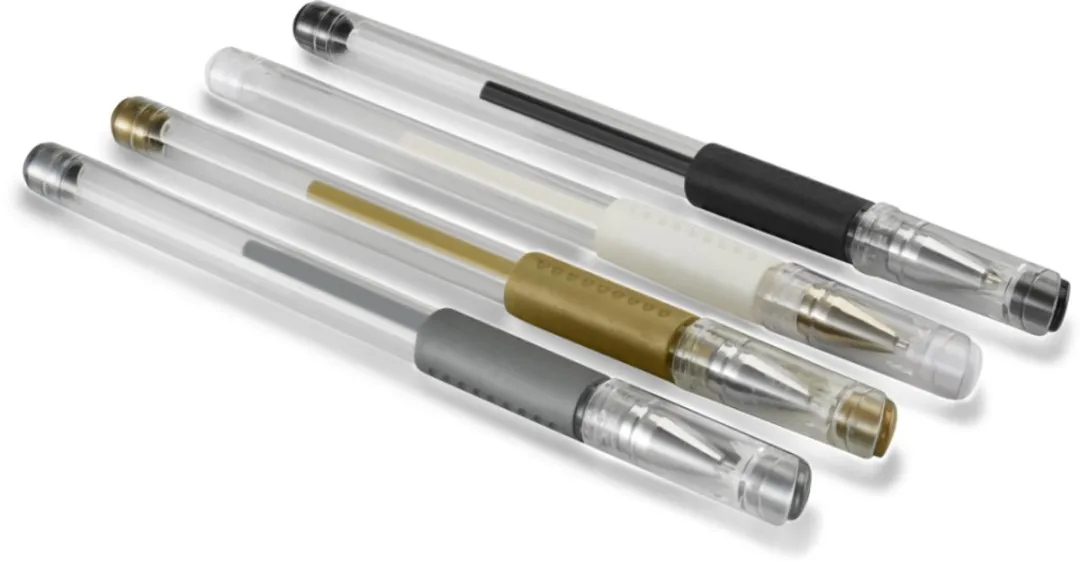 Hama Classic Gelpennen Set 4 Stuks - Zwart/Goud/Zilver/Wit