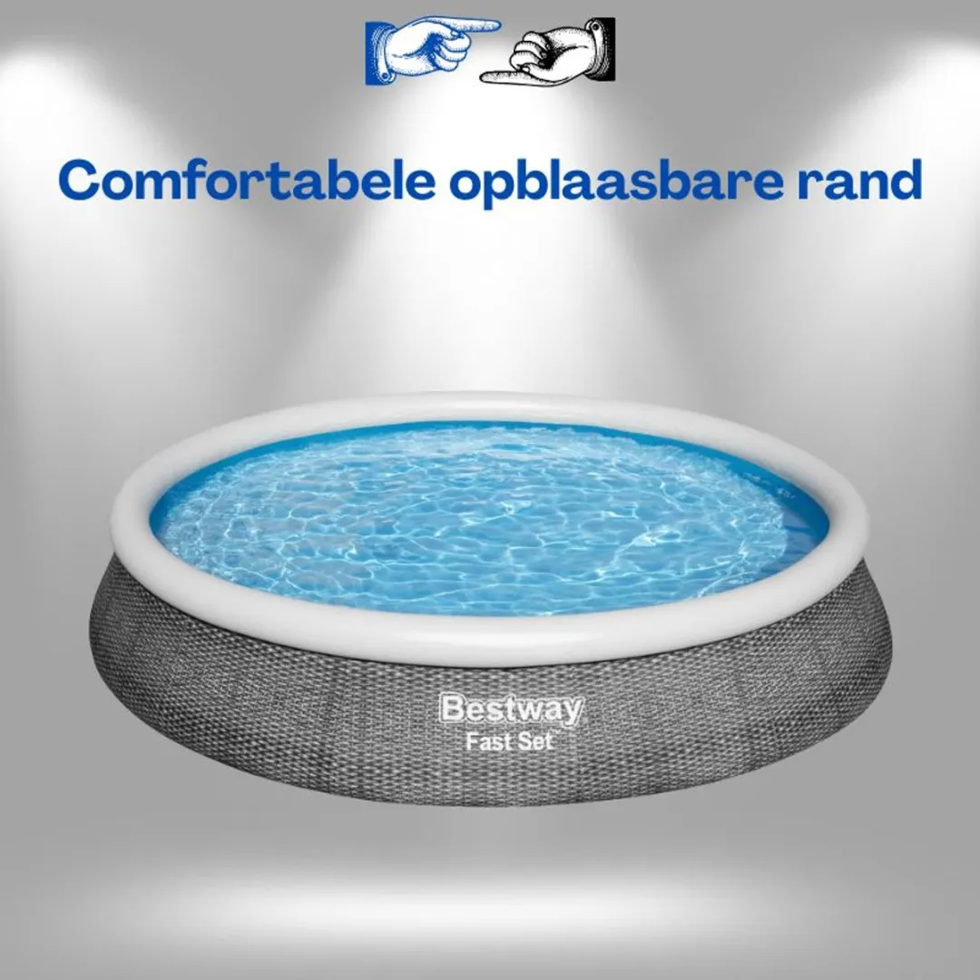 Bestway Opzetzwembad 396x84cm - 7340L - Met filterpomp