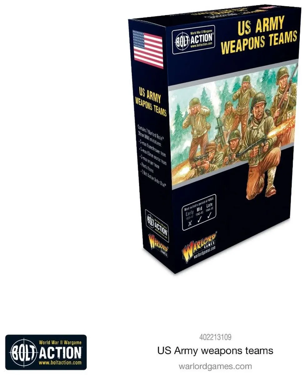 Warlord Games US Army Weapons Teams Bolt Action