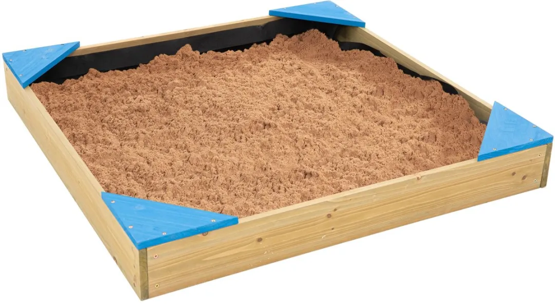 TP Toys Houten Zandbak met Bodemzeil en Beschermhoes