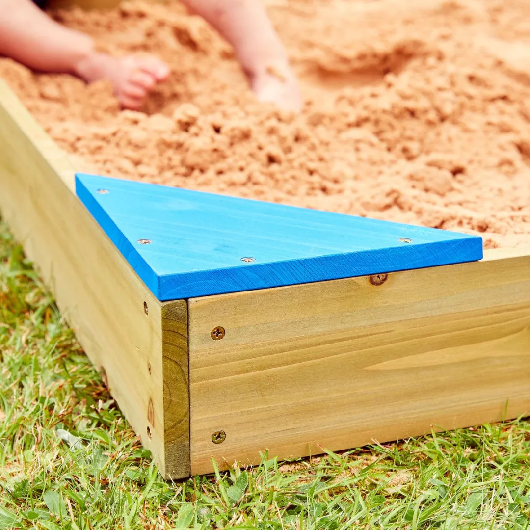 TP Toys Houten Zandbak met Bodemzeil en Beschermhoes