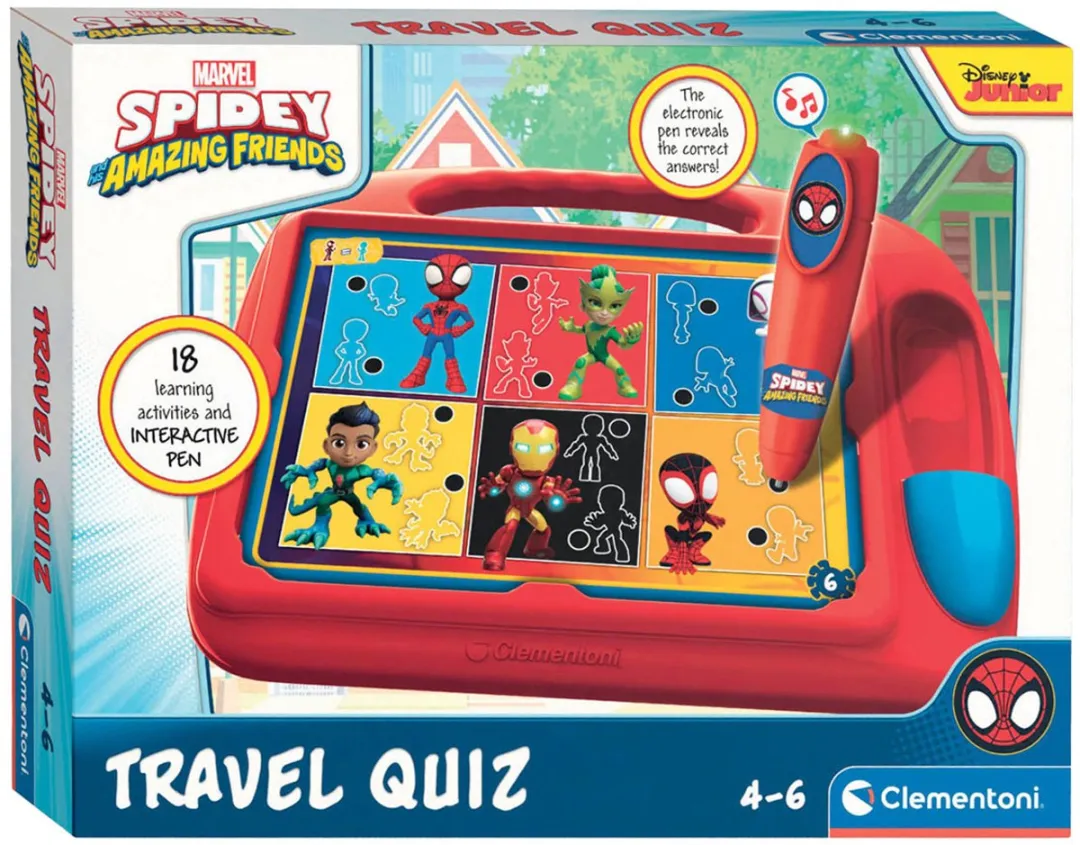 Clementoni Spidey Travel Quiz Educatief Spel 16806 - Multicolor