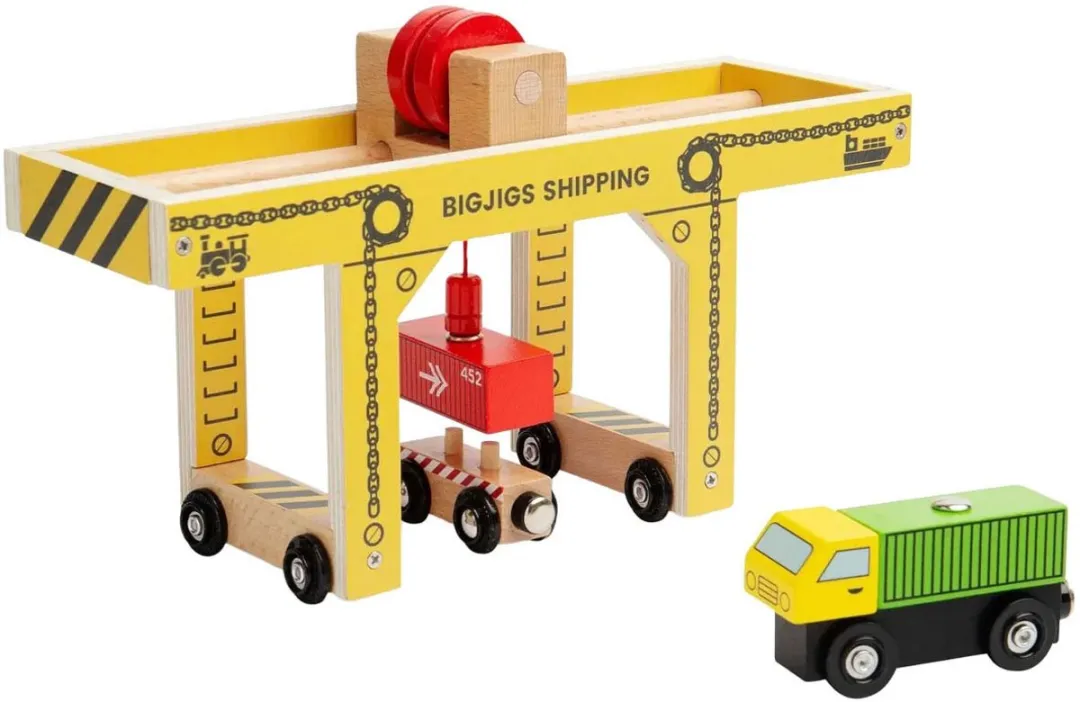BIGJIGS Houten Brugkraan Speelgoed 0691621846056