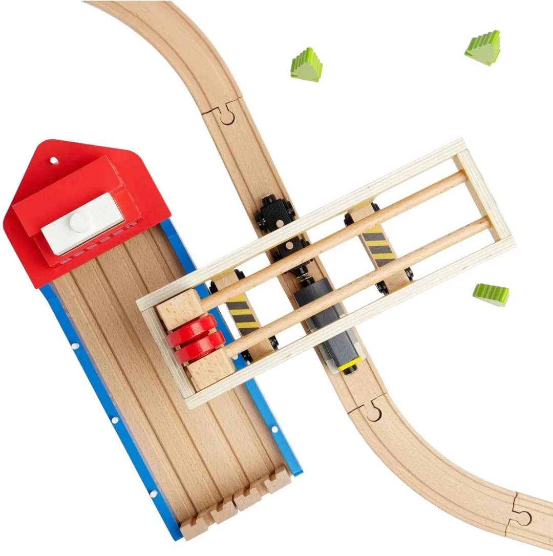 BIGJIGS Houten Brugkraan Speelgoed 0691621846056 - Meerkleurig