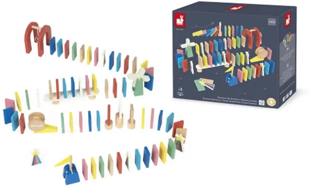 Janod Applepop Domino Parcours - Meerkleurig