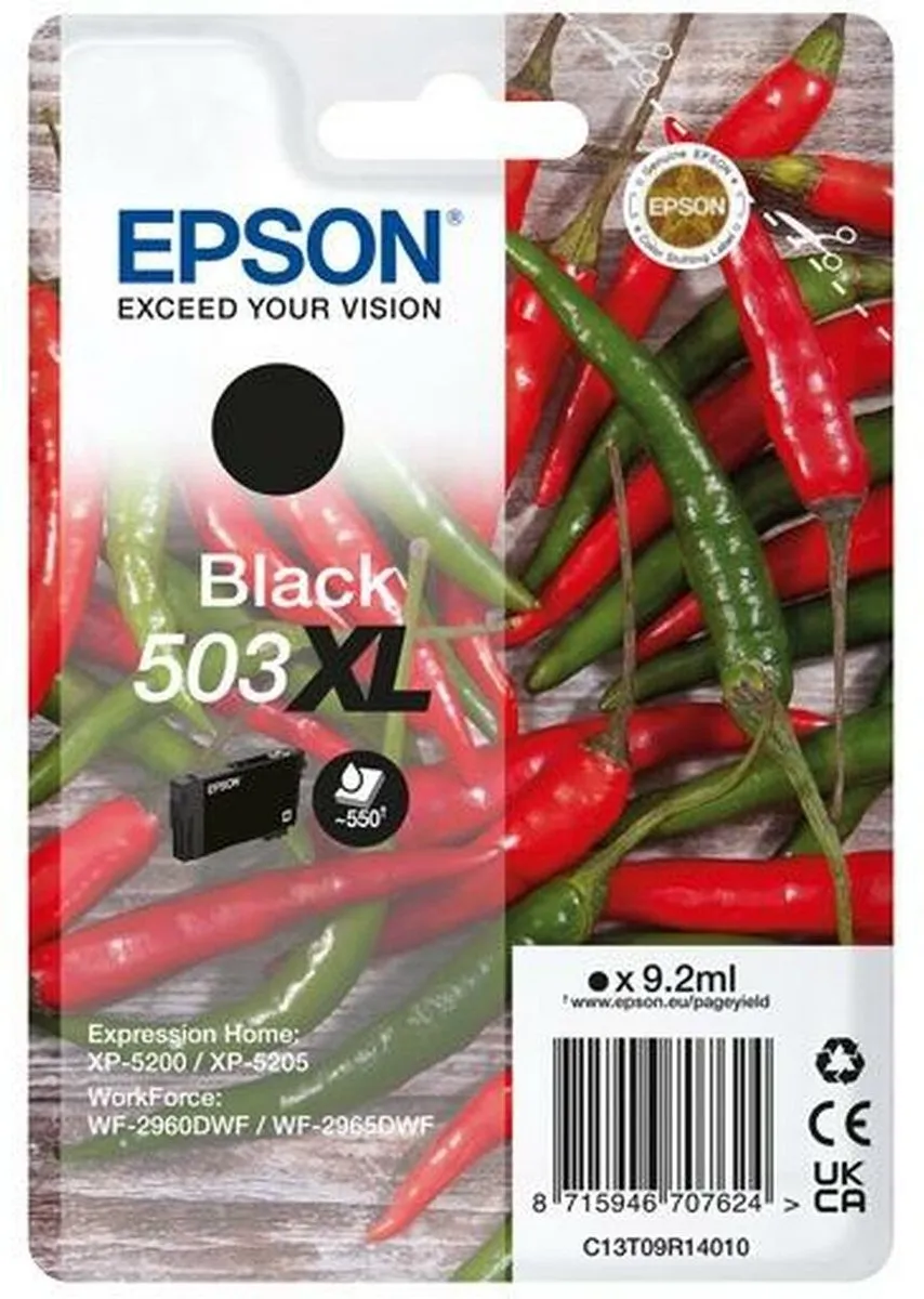 Epson 503XL C13T09R14010 Inktcartridge - Zwart