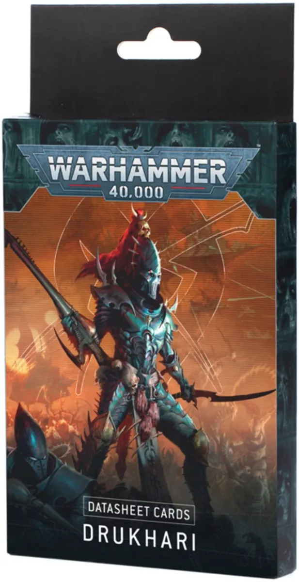 Games Workshop Warhammer 40K Drukhari Datasheet Cards