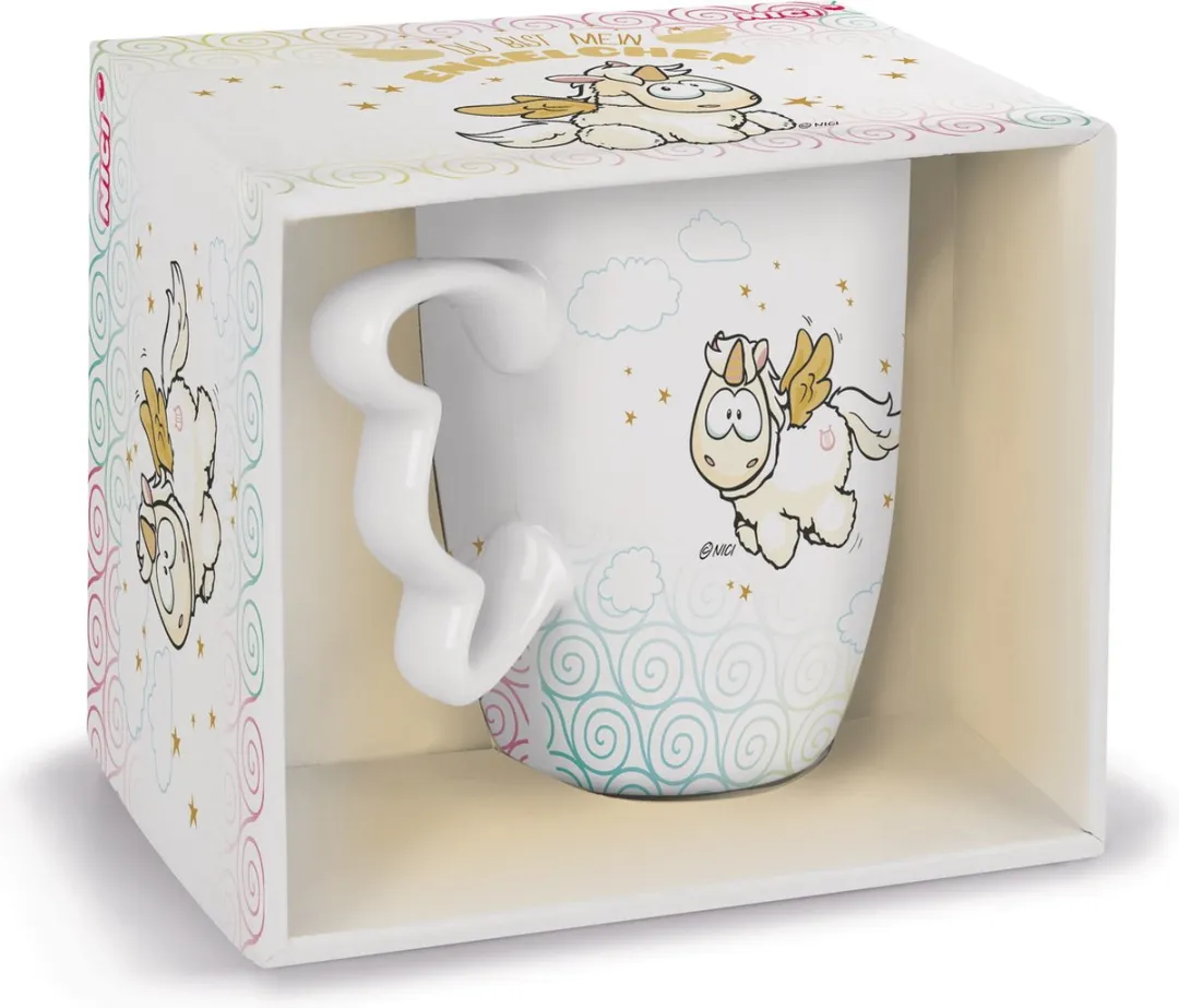 Nici Mok Unicorn Angel 310ml - Porselein - Wit/Goud