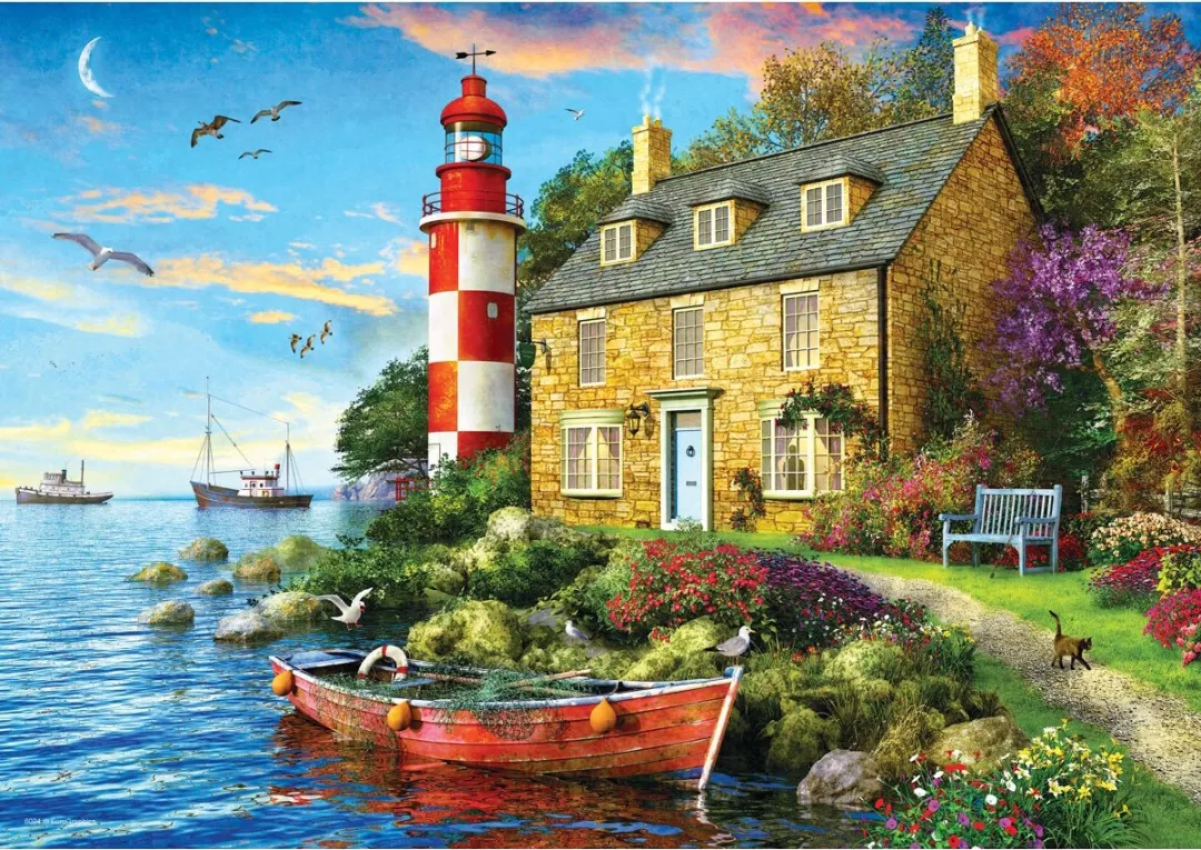 Eurographics Cottage Lighthouse Puzzel 104 Stuks