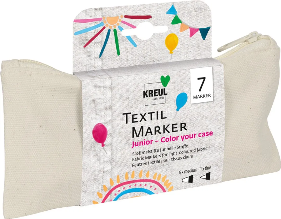 Kreul Textielstiften Junior Set 8 Stuks - Wit