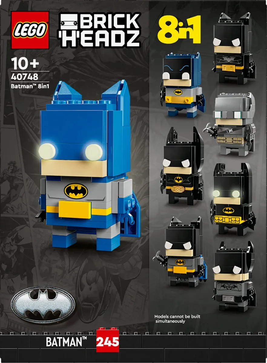 LEGO Brickheadz 40748 Batman 8-in-1 - 325 Stukken - Meerkleurig - afbeelding 6 van 6