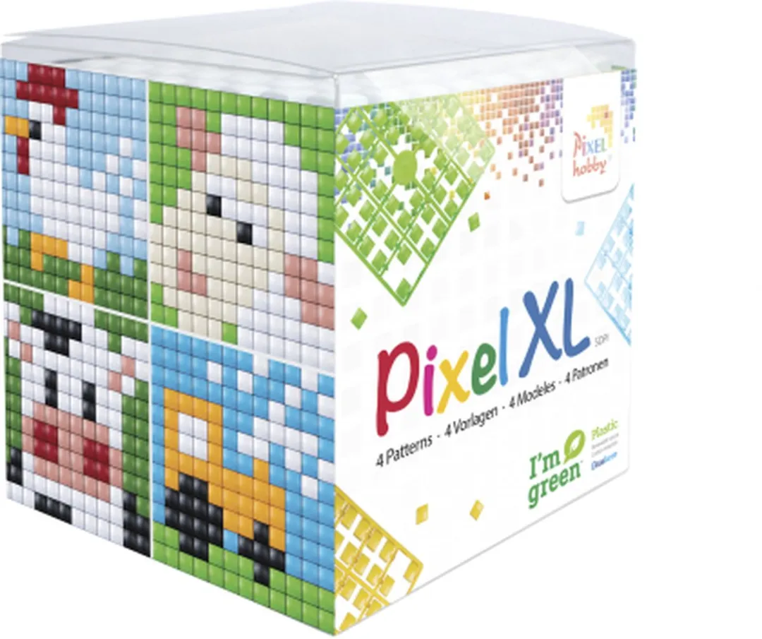 PixelHobby XL Kubusset Boerderijdieren - 16 Stuks