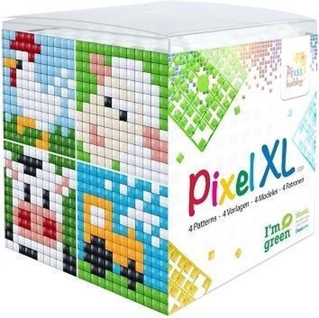 PixelHobby XL Kubusset Boerderijdieren - 16 Stuks