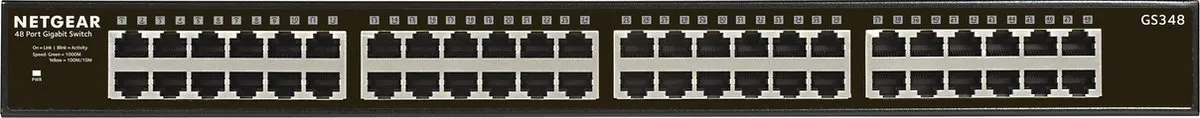 Netgear GS348 Unmanaged Switch 48x 1Gbps - Zwart