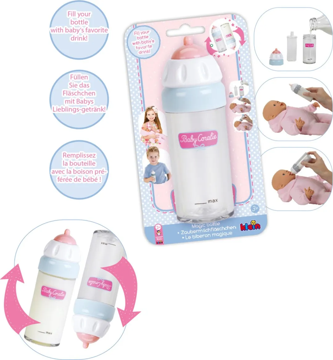 Klein Toys Baby Carolie Speelgoedflesje TK1635 - Multicolor