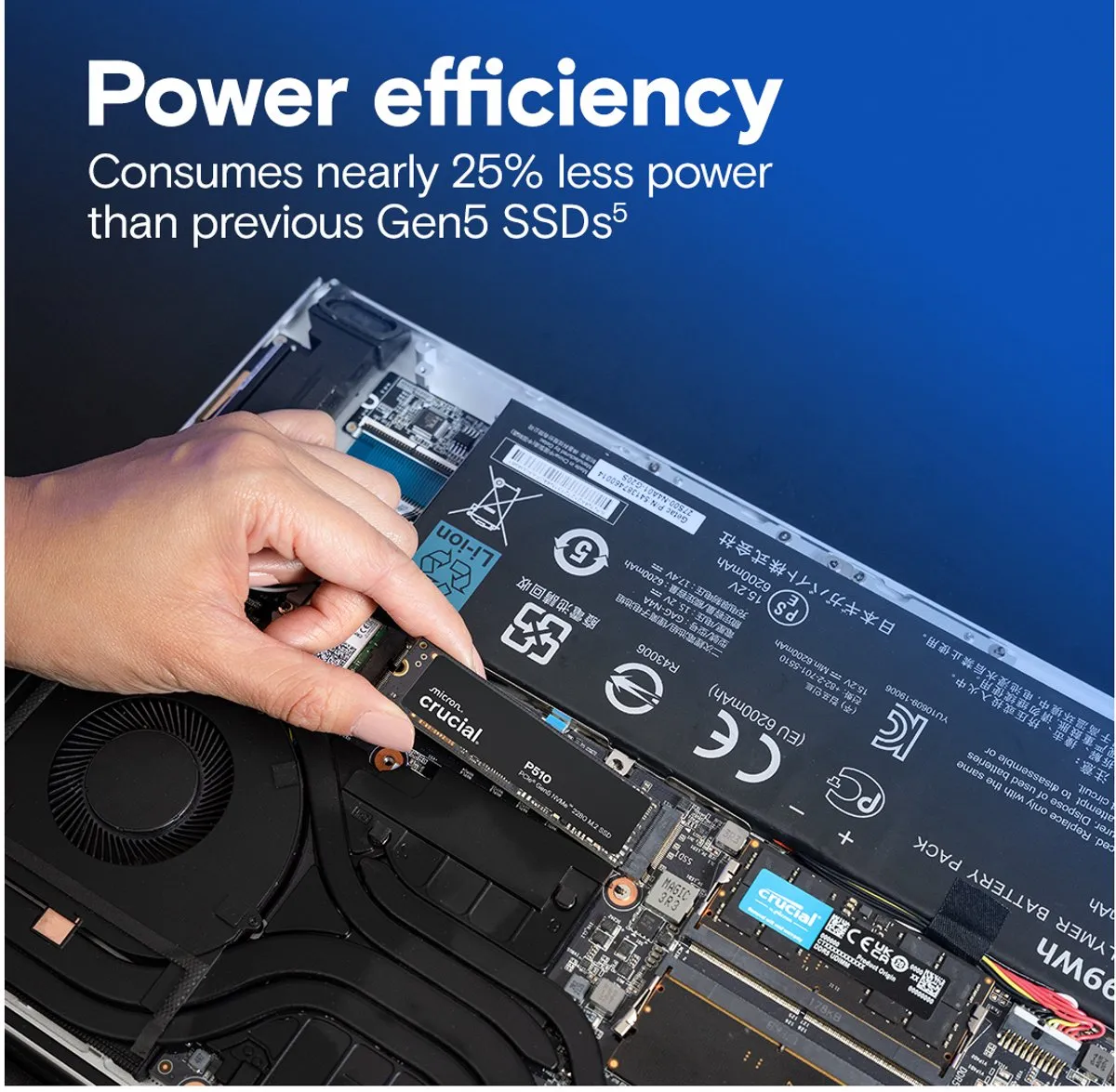 Crucial P510 CT2000P510SSD8 M.2 Gen5 SSD 2TB