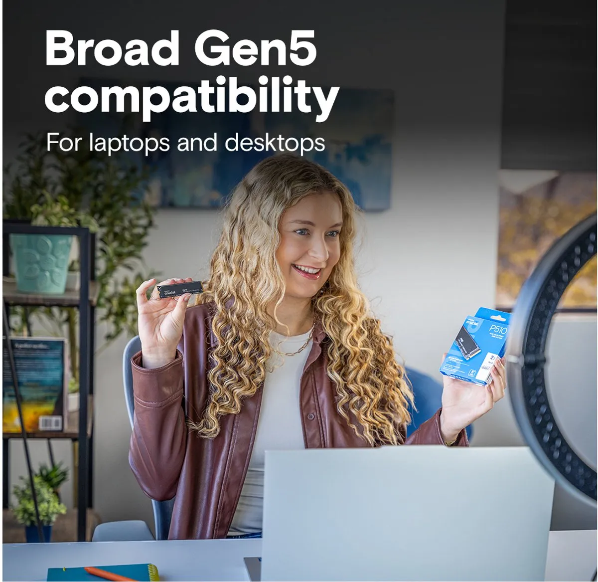 Crucial P510 CT2000P510SSD8 M.2 Gen5 SSD 2TB