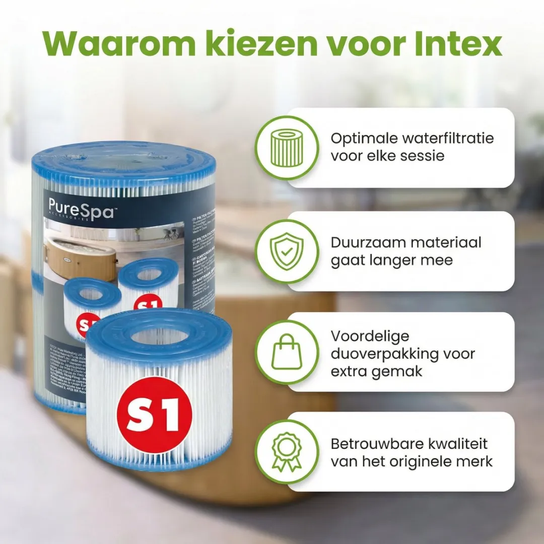 Intex S1 Filterpatroon 29001-Wit - 2 Stuks