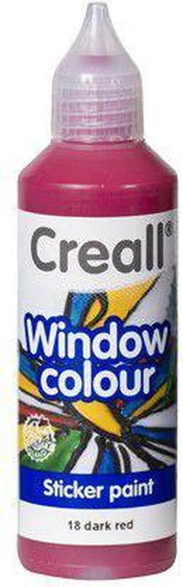 Creall Windowcolor Raamverf Donkerrood 80ml