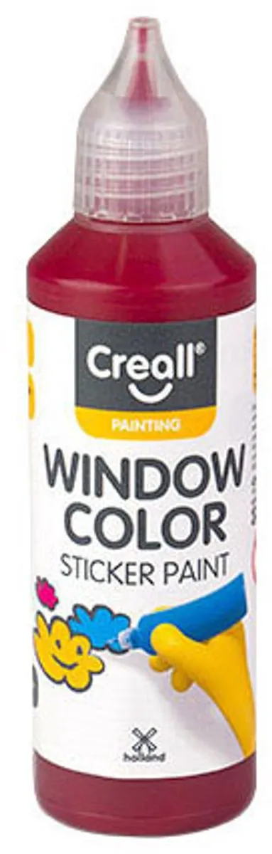 Creall Windowcolor Raamverf Donkerrood 80ml