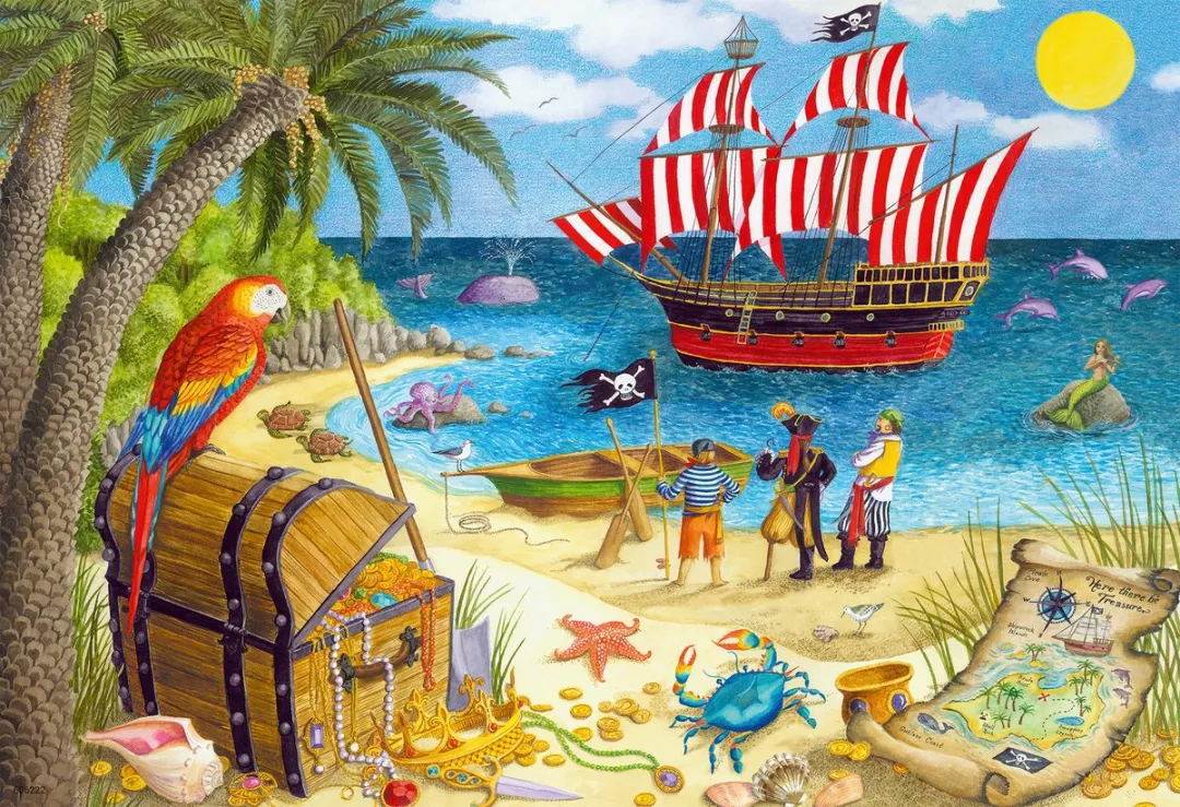 Ravensburger Piraten en Zeemeerminnen Puzzel 224 Stuks - Multicolor - afbeelding 2 van 3
