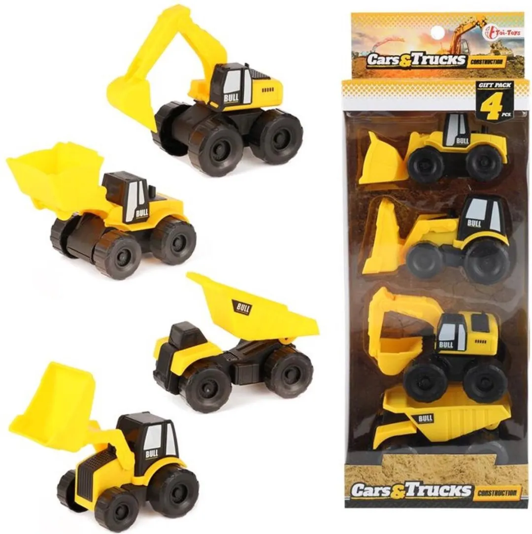 Toi-Toys Bouwvoertuigen Set 24545A - Geel