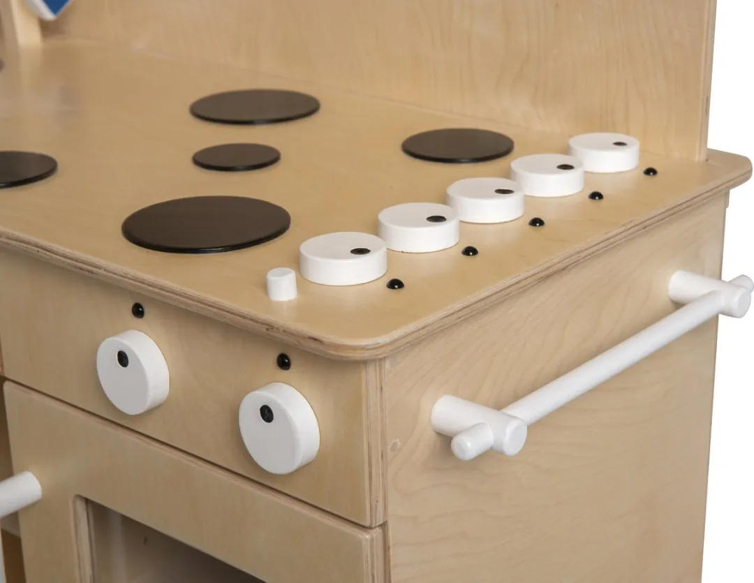 Van Dijk Toys Houten Keuken XL Naturel/Wit - Peuters/Groot