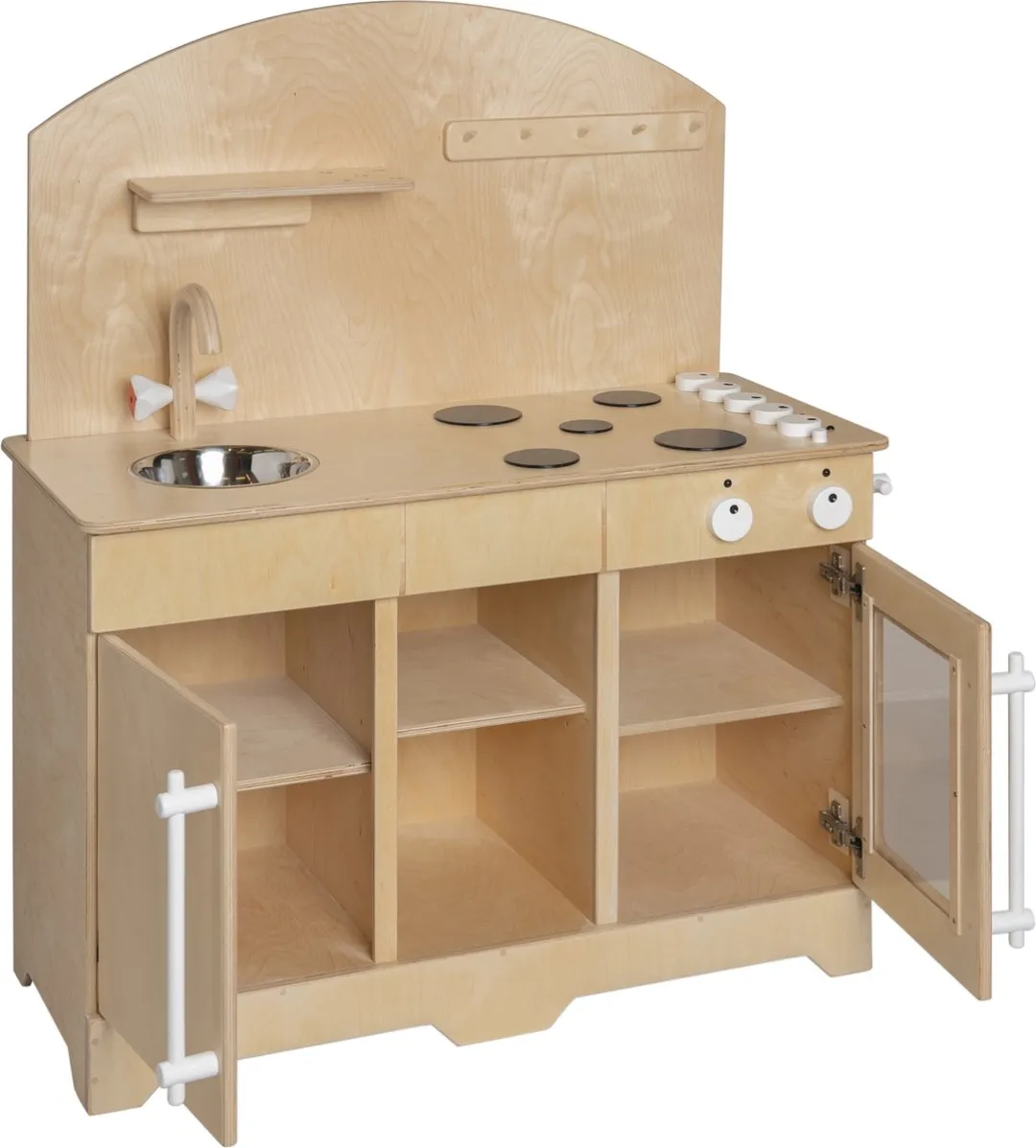 Van Dijk Toys Houten Keuken XL Naturel/Wit - Peuters/Groot